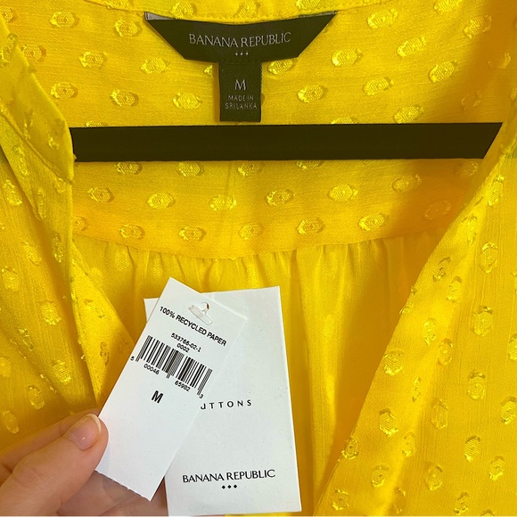 NWT Banana Republic Drapey Classic Textured Blouse - Picture 5 of 6